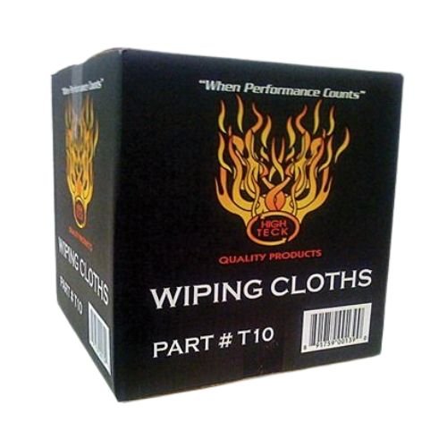 High Teck Large 10 lb Carton of New White Cotton Wiping Cloths - High Teck Shop Supplies
