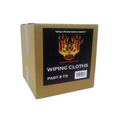 High Teck Large 5 lb Box of New White Cotton Wiping Cloths - High Teck Shop Supplies