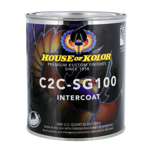 HOUSE OF KOLOR C2C-SG100 Intercoat Clearcoat, 1 Qt, 2:1 Mixing - House of Kolor Clear Coat