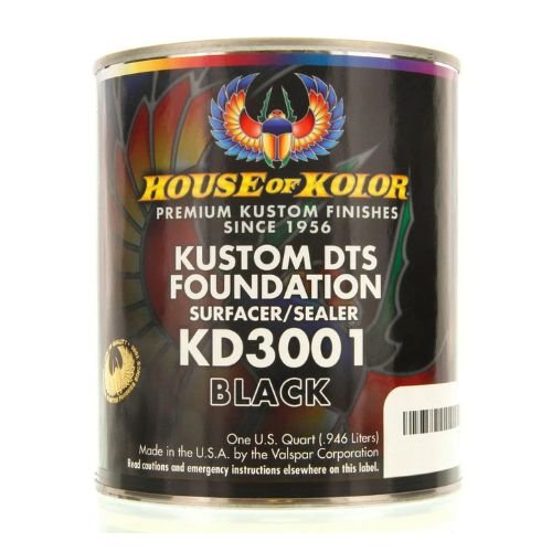 HOUSE OF KOLOR KD3001 Black DTS Primer Surfacer/Sealer, Qt - House of Kolor Primers