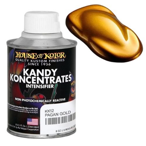 House of Kolor KK12 Pagan Gold Kandy Koncentrate Basecoat, 8 oz - House of Kolor Automotive Paint