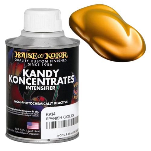 House of Kolor KK14 Spanish Gold Kandy Koncentrate Basecoat, 8 oz - House of Kolor Automotive Paint
