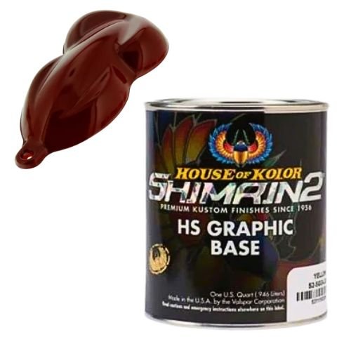 House of Kolor S2-SG01 HS Maroon Solid Graphic Basecoat, Qt - House of Kolor Automotive Paint