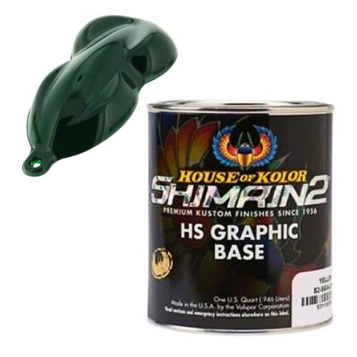 House of Kolor S2-SG02 HS Green Solid Graphic Basecoat, Qt - House of Kolor Automotive Paint