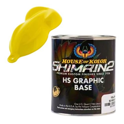 House of Kolor S2-SG04 HS Yellow Solid Graphic Basecoat, Qt - House of Kolor Automotive Paint