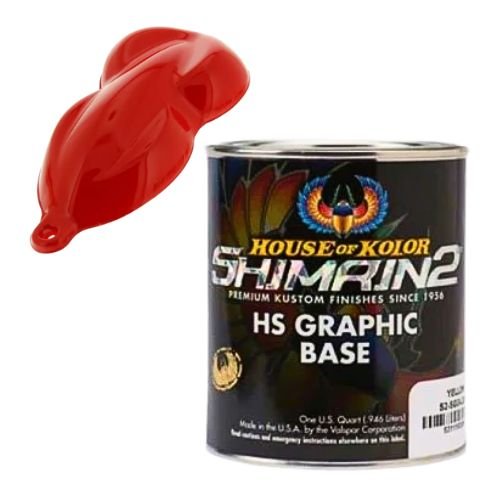 House of Kolor S2-SG05 HS Red Solid Graphic Basecoat, Qt - House of Kolor Automotive Paint