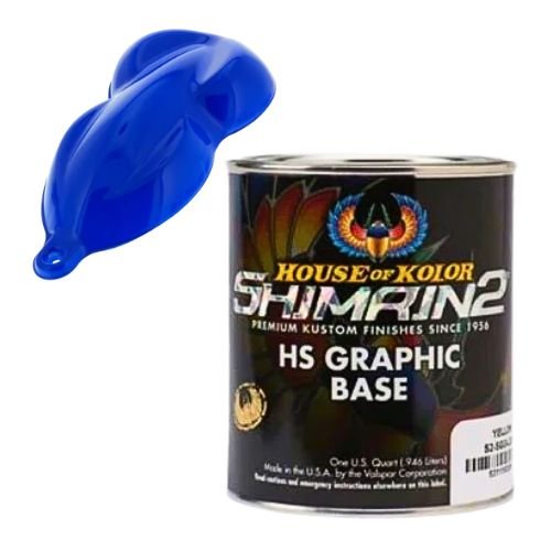 House of Kolor S2-SG06 HS Blue Solid Graphic Basecoat, Qt - House of Kolor Automotive Paint