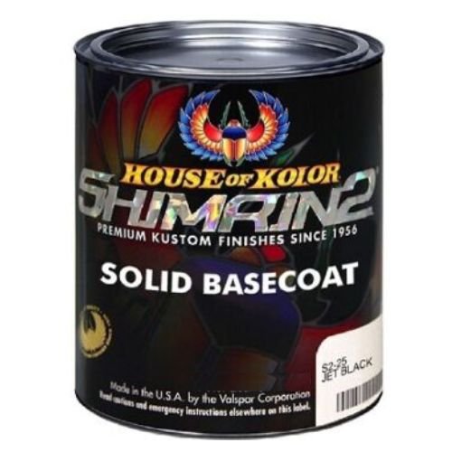 HOUSE OF KOLOR S2-25 Jet Black Universal Basecoat, Gallon - House of Kolor Automotive Paint