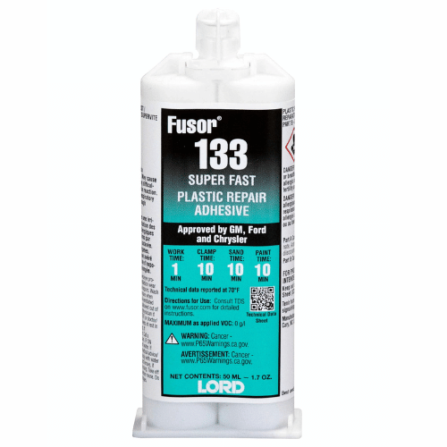 Lord Fusor 133 (50ML) Black Super Fast Cure Plastic Repair Adhesive - Lord Fusor Adhesives