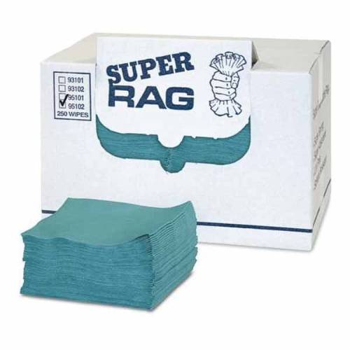 MDI Super Rag 95102 Blue Lint Free Towel, 250 pc, 16 x 13 in - MDI Shop Supplies
