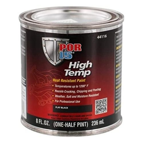 POR-15® 44116 Flat Black High Temperature Paint, 8 oz - POR-15 Automotive Paint