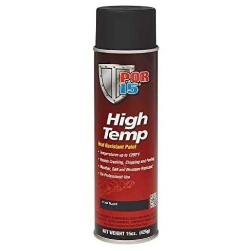 POR-15® 44118 Flat Black High Temperature Paint, 15 oz Aerosol - POR-15 Aerosols