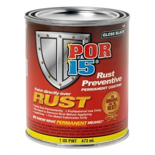 POR-15® 45008 Gloss Black Rust Preventive Coating, 1 Pt - POR-15 Automotive Paint