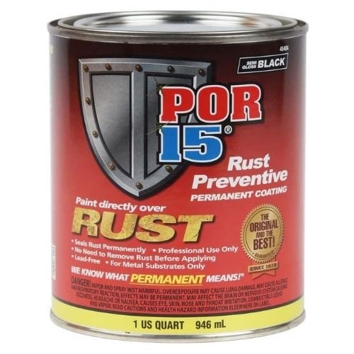 POR-15® 45404 Quart Semi-Gloss Black Rust Preventive Coating - POR-15 Automotive Paint