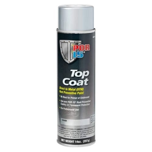 POR-15® 46018 Silver Top Coat DTM Paint, 15 oz Aerosol Can - POR-15 Aerosols