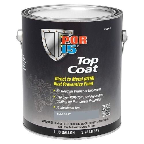 POR-15® 46601 Gray Top Coat DTM Paint, 1 Gal - POR-15 Automotive Paint
