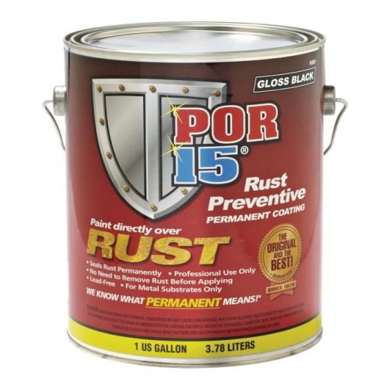 POR-15® 45001 Gloss Black Rust Preventive Coating, 1 Gallon - POR-15 Automotive Paint