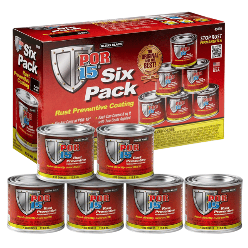 POR-15 Gloss Black Rust Preventive Coating, 6 pk 4 oz Cans - POR-15 Aerosols