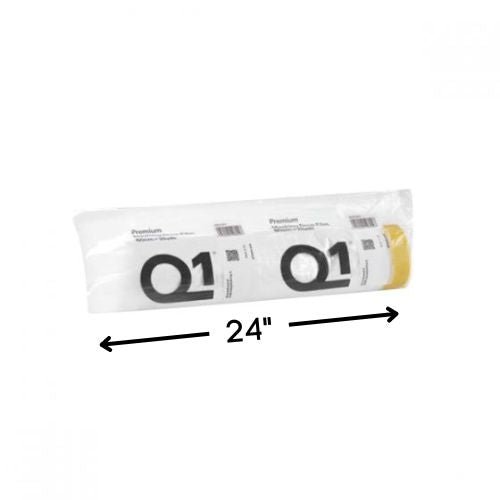 Q1 24 in Premium HDPE Masking Drop Film with Tape, 25 yd Roll - Q1 Masking Tape & Paper