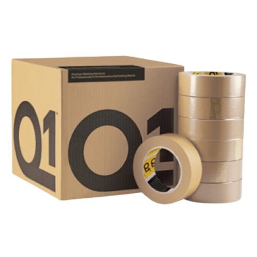 Q1 36 mm (1.5 in) CarPlus Tan Masking Tape, Case of 24 - Q1 Masking Tape & Paper