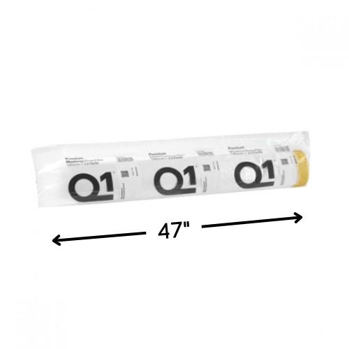 Q1 47 in Premium HDPE Masking Drop Film with Tape, 25 yd Roll - Q1 Masking Tape & Paper