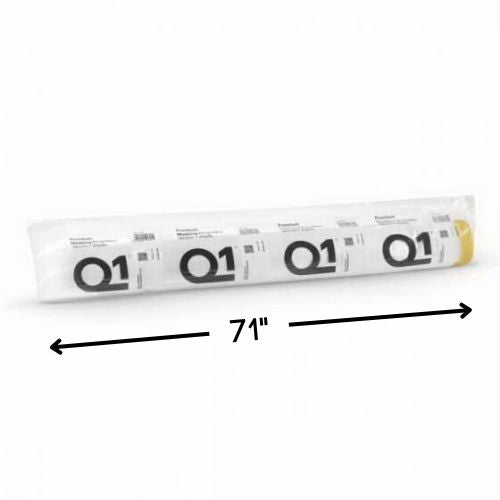 Q1 71 in Premium HDPE Masking Drop Film with Tape, 25 yd Roll - Q1 Masking Tape & Paper