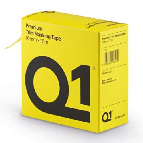 Q1® TT01 Premium Yellow Self-Adhesive Trim Masking Tape Roll - Q1 Masking Tape & Paper