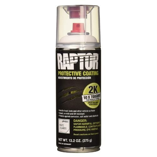 RAPTOR 4885 White 2K Bedliner Aerosol, 13.2 oz Aerosol - UPOL Truck Bed Liners