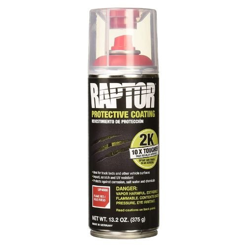 RAPTOR 4886 Flame Red 2K Bedliner Aerosol, 13.2 oz Aerosol - UPOL Truck Bed Liners