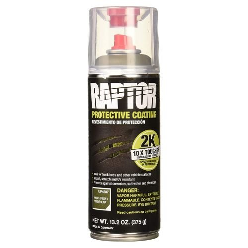 RAPTOR 4887 Olive Green 2K Bedliner Aerosol, 13.2 oz Aerosol - UPOL Truck Bed Liners