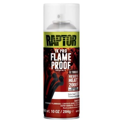 Raptor Flameproof 4941 Satin Clear Coat for Engine/Exhaust, 10 oz - POR-15 Aerosols