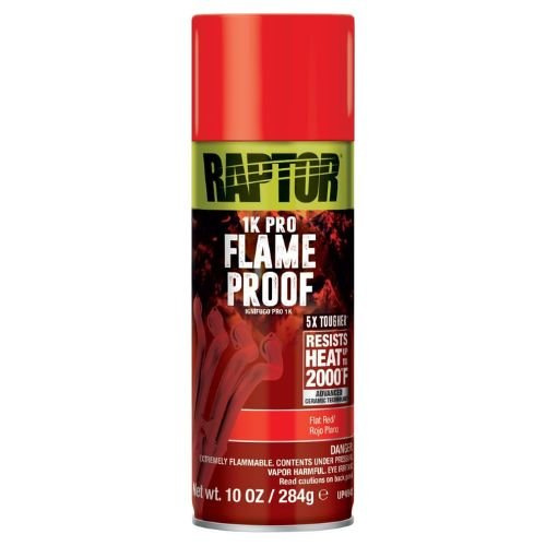 Raptor Flameproof 4943 Flat Red Engine/Exhaust Paint, 10 oz - POR-15 Aerosols