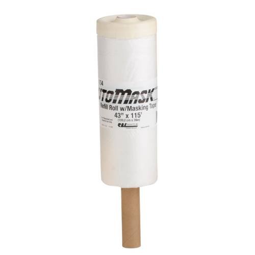 RBL AutoMask 104 43" x 115' Masking Film + Tape Refill Roll - RBL Masking Tape & Paper