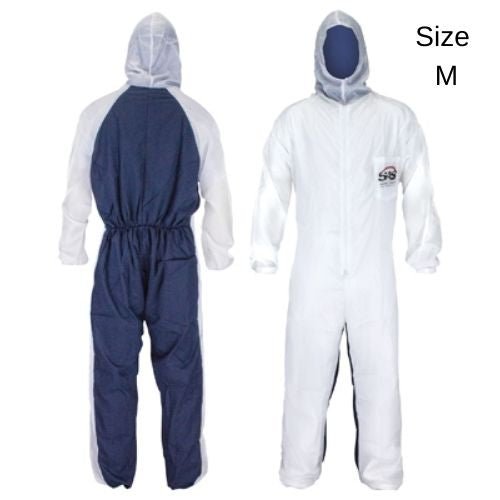 SAS 6937 Medium Moonsuit Coveralls, Paint Suit with Hood, White - SAS Paint Suits