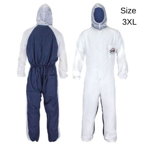 SAS® 6940 3XL Moonsuit Coveralls, Paint Suit with Hood, White - SAS Paint Suits