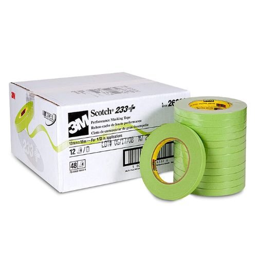 3M 26334 0.75" (18 mm) Green Automotive Masking Tape, Case of 48 - 3M Masking Tape & Paper