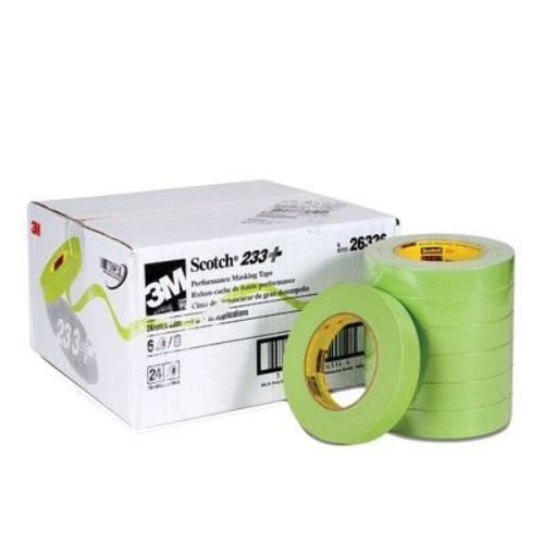 3M 26336 1.0" (24 mm) Green Automotive Masking Tape, Case of 24 - 3M Masking Tape & Paper