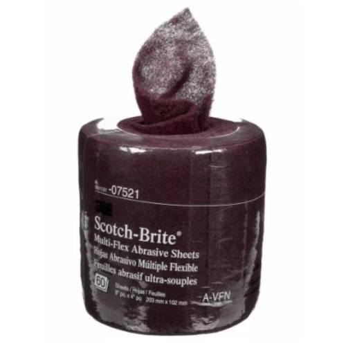 Scotch-Brite 07521 8 in x 20 ft Multi-Flex Red Abrasive Sheet Roll - 3M Sandpaper