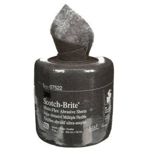 Scotch-Brite 07522 8 in x 20 ft Multi-Flex Gray Abrasive Sheet Roll - 3M Sandpaper