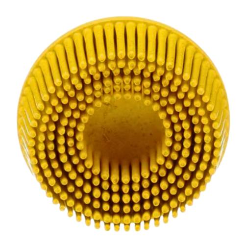 Scotch-Brite 07525 2" Yellow Roloc Bristle Disc, Med Grade, 10 pk - 3M Sandpaper