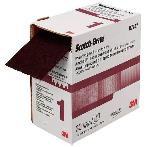 Scotch-Brite 07747 Primer Prep Scuff Pad, 4.75" x 15 ft Roll - 3M Sandpaper