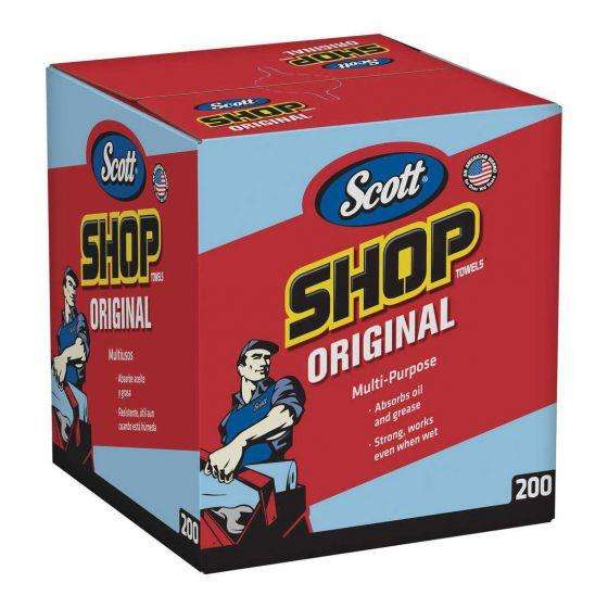 Scott™ 75190 Multi-Purpose Blue Shop Towel, 200 Per Box - Scott Shop Supplies