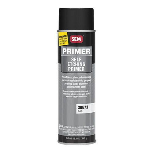 SEM 39673 Black Self-Etching Low VOC Primer, 15.5 oz - SEM Aerosols