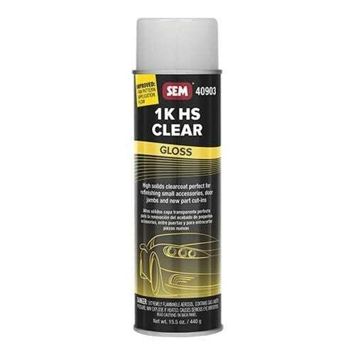 SEM® 40903 1K HS Gloss Clearcoat, 15.5 oz - SEM Aerosols
