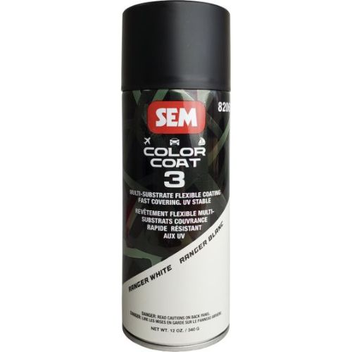 SEM 82063 Color Coat 3 Ranger White, 16 oz | Aerosol | Auto Interior Paint - SEM Interior Auto Paints