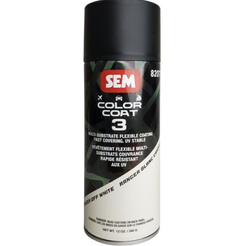 SEM 82073 Color Coat 3 Ranger Off White, 16 oz | Aerosol | Auto Interior Paint - SEM Interior Auto Paints