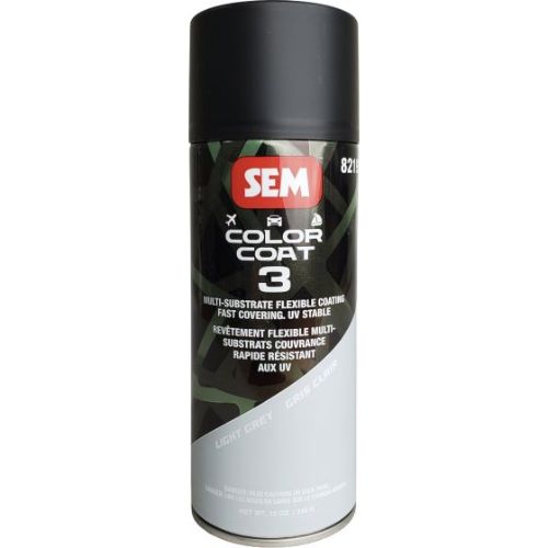 SEM 82193 Color Coat 3 Light Grey, 16 oz | Aerosol | Auto Interior Paint - SEM Interior Auto Paints