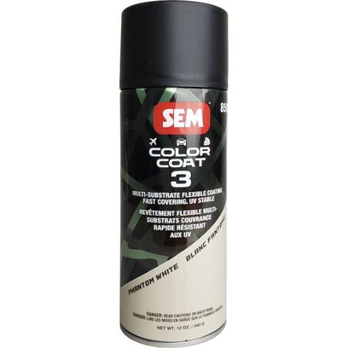 SEM 85003 Color Coat 3 Phantom White, 16 oz | Aerosol | Auto Interior Paint - SEM Interior Auto Paints