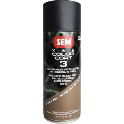 SEM 85033 Color Coat 3 Saddle Tan, 16 oz | Aerosol | Auto Interior Paint - SEM Interior Auto Paints