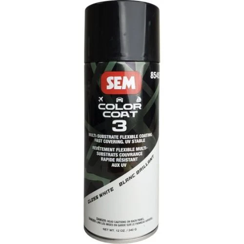 SEM 85453 Color Coat 3 Gloss White, 16 Oz Aerosol - SEM Aerosols